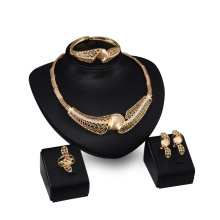 Frauen Ohrring Ring Schmuck Set Gold Hochzeit Set (C-XSST0039)